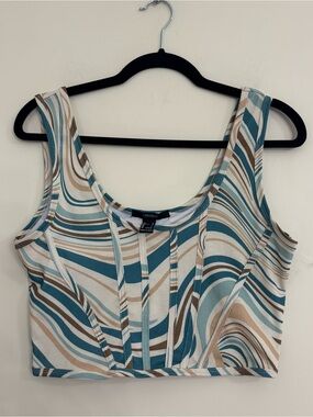 Forever 21 Corset Style Crop Tank